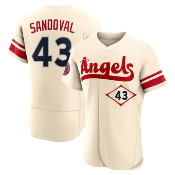 Patrick Sandoval Men's Los Angeles Angels Authentic 2022 City Connect Jersey - Cream