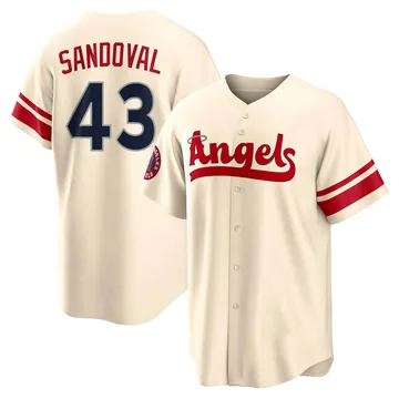 Patrick Sandoval Men's Los Angeles Angels Replica 2022 City Connect Jersey - Cream