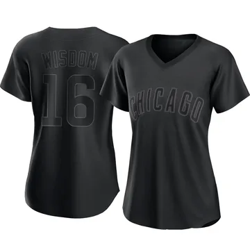 Patrick Wisdom Women's Chicago Cubs Authentic Pitch Fashion Jersey - Black