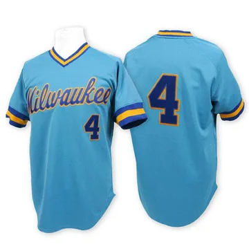 Paul Molitor Men's Milwaukee Brewers Authentic Throwback Jersey - Blue