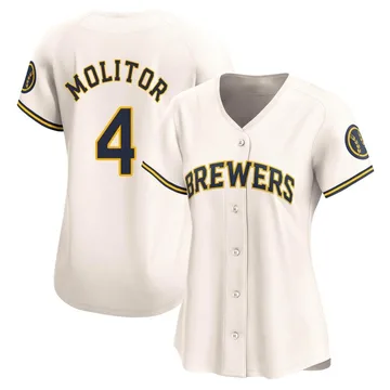 Paul Molitor Women's Milwaukee Brewers Limited Home Jersey - Cream