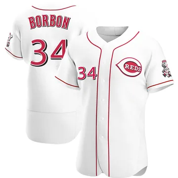 Pedro Borbon Men's Cincinnati Reds Authentic Home Jersey - White