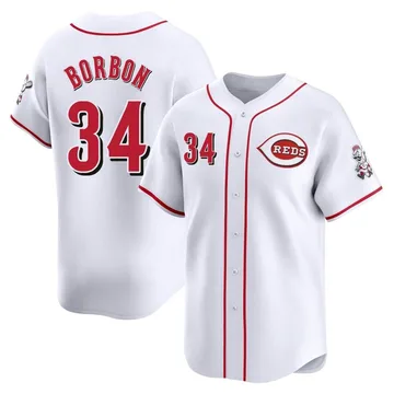 Pedro Borbon Men's Cincinnati Reds Limited Home Jersey - White