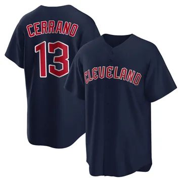 Pedro Cerrano Men's Cleveland Guardians Replica Alternate Jersey - Navy