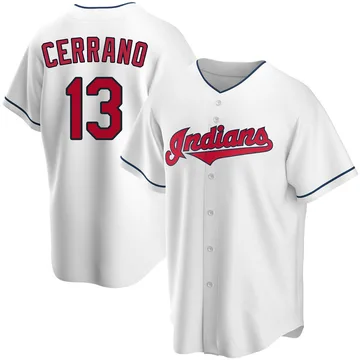 Pedro Cerrano Men's Cleveland Guardians Replica Home Jersey - White