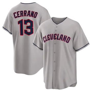 Pedro Cerrano Men's Cleveland Guardians Replica Road Jersey - Gray