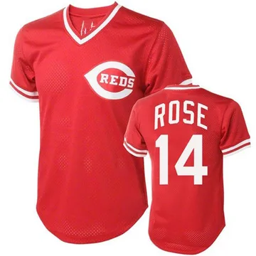 Pete Rose Men's Cincinnati Reds Authentic Throwback Jersey - Red