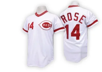 Pete Rose Men's Cincinnati Reds Authentic Throwback Jersey - White