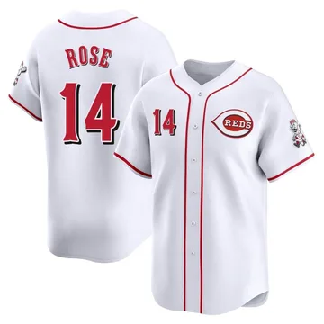 Pete Rose Men's Cincinnati Reds Limited Home Jersey - White