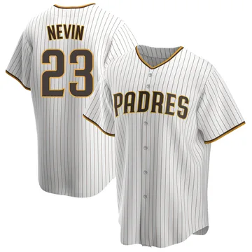 Phil Nevin Men's San Diego Padres Replica Home Jersey - White/Brown