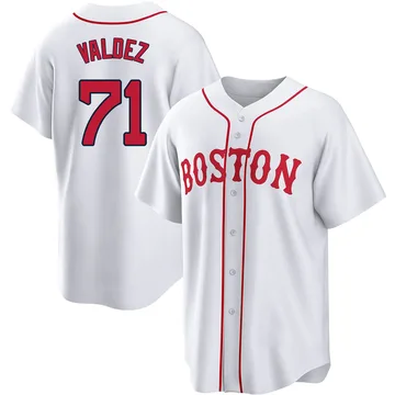 Phillips Valdez Men's Boston Red Sox Replica 2021 Patriots' Day Jersey - White