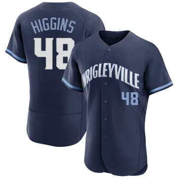 P.J. Higgins Men's Chicago Cubs Authentic 2021 City Connect Jersey - Navy