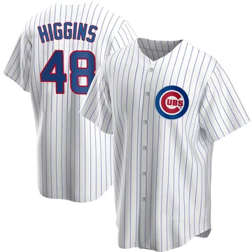 P.J. Higgins Men's Chicago Cubs Replica Home Jersey - White