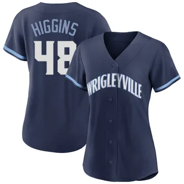 P.J. Higgins Women's Chicago Cubs Authentic 2021 City Connect Jersey - Navy