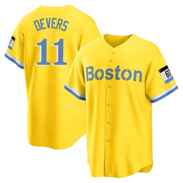 Rafael Devers Men's Boston Red Sox Replica Blue 2021 City Connect Player Jersey - Gold/Light