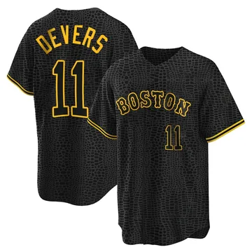 Rafael Devers Men's Boston Red Sox Replica Snake Skin City Jersey - Black