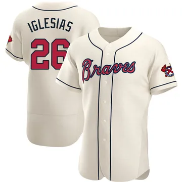 Raisel Iglesias Men's Atlanta Braves Authentic Alternate Jersey - Cream