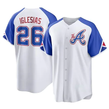 Raisel Iglesias Men's Atlanta Braves Replica 2023 City Connect Jersey - White