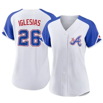 Raisel Iglesias Women's Atlanta Braves Authentic 2023 City Connect Jersey - White