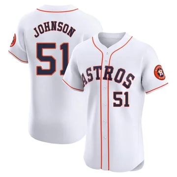 Randy Johnson Men's Houston Astros Elite Home Jersey - White