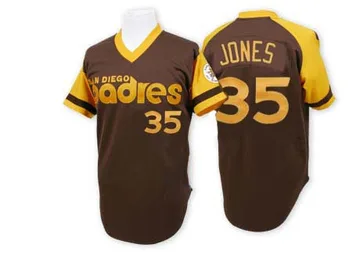 Randy Jones Men's San Diego Padres Authentic Throwback Jersey - Brown