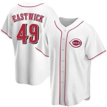 Rawly Eastwick Youth Cincinnati Reds Replica Home Jersey - White