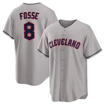 Ray Fosse Men's Cleveland Guardians Replica Road Jersey - Gray