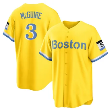 Reese McGuire Men's Boston Red Sox Replica Blue 2021 City Connect Player Jersey - Gold/Light