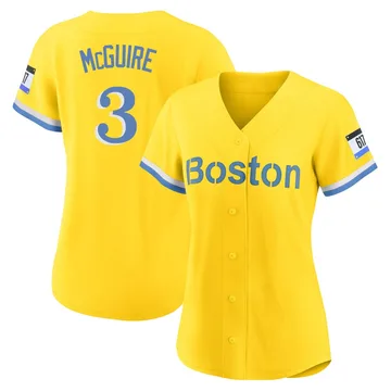 Reese McGuire Women's Boston Red Sox Authentic Blue 2021 City Connect Player Jersey - Gold/Light