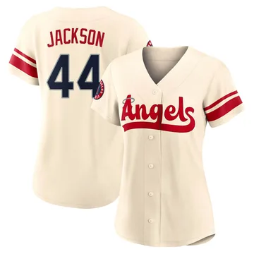 Reggie Jackson Women's Los Angeles Angels Authentic 2022 City Connect Jersey - Cream