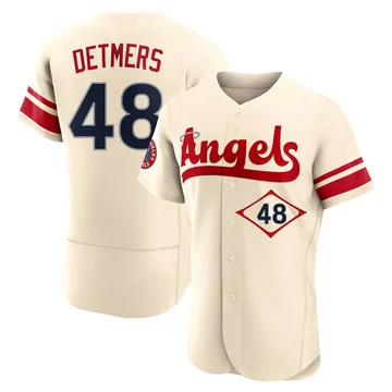 Reid Detmers Men's Los Angeles Angels Authentic 2022 City Connect Jersey - Cream