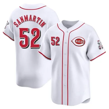 Reiver Sanmartin Men's Cincinnati Reds Limited Home Jersey - White