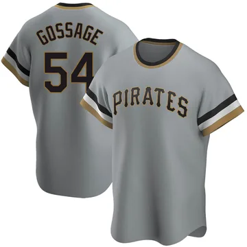 Rich Gossage Men's Pittsburgh Pirates Replica Road Cooperstown Collection Jersey - Gray