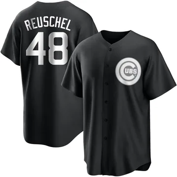 Rick Reuschel Men's Chicago Cubs Replica Jersey - Black/White