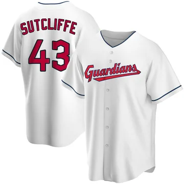 Rick Sutcliffe Men's Cleveland Guardians Replica Home Jersey - White