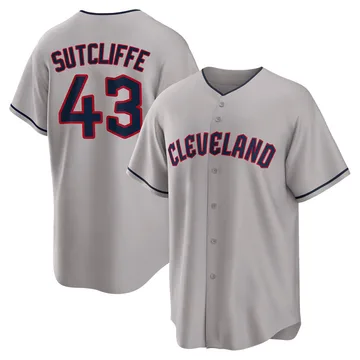 Rick Sutcliffe Men's Cleveland Guardians Replica Road Jersey - Gray