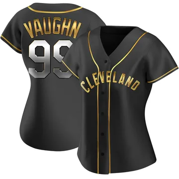 Ricky Vaughn Women's Cleveland Guardians Replica Alternate Jersey - Black Golden