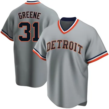 Riley Greene Men's Detroit Tigers Replica Road Cooperstown Collection Jersey - Gray