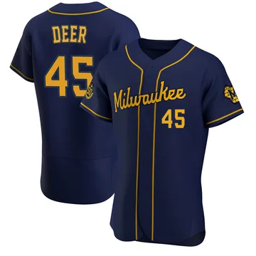 Rob Deer Men's Milwaukee Brewers Authentic Alternate Jersey - Navy