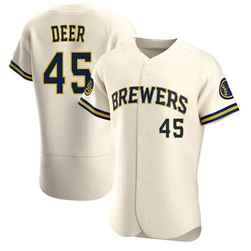 Rob Deer Men's Milwaukee Brewers Authentic Home Jersey - Cream