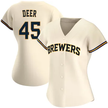 Rob Deer Women's Milwaukee Brewers Authentic Home Jersey - Cream