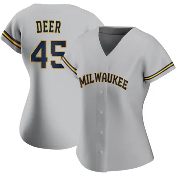 Rob Deer Women's Milwaukee Brewers Authentic Road Jersey - Gray