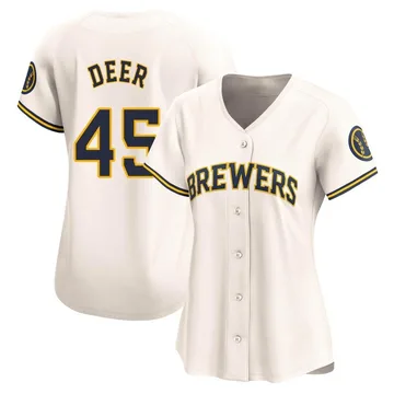 Rob Deer Women's Milwaukee Brewers Limited Home Jersey - Cream