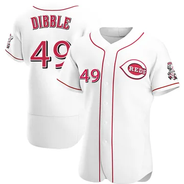 Rob Dibble Men's Cincinnati Reds Authentic Home Jersey - White