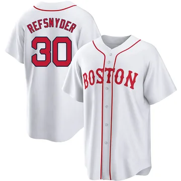 Rob Refsnyder Men's Boston Red Sox Replica 2021 Patriots' Day Jersey - White