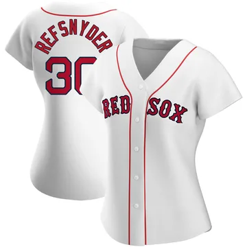 Rob Refsnyder Women's Boston Red Sox Authentic Home Jersey - White