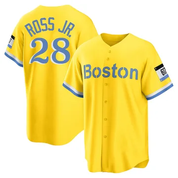 Robbie Ross Jr. Men's Boston Red Sox Replica Blue 2021 City Connect Player Jersey - Gold/Light