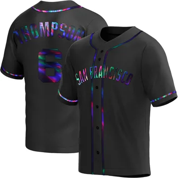 Robby Thompson Youth San Francisco Giants Replica Alternate Jersey - Black Holographic