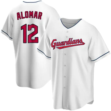 Roberto Alomar Men's Cleveland Guardians Replica Home Jersey - White