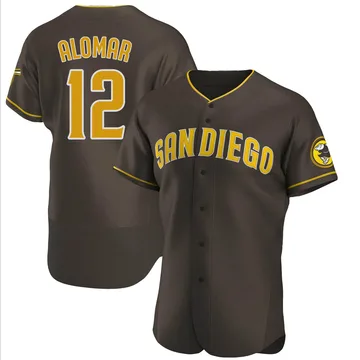 Roberto Alomar Men's San Diego Padres Authentic Road Jersey - Brown